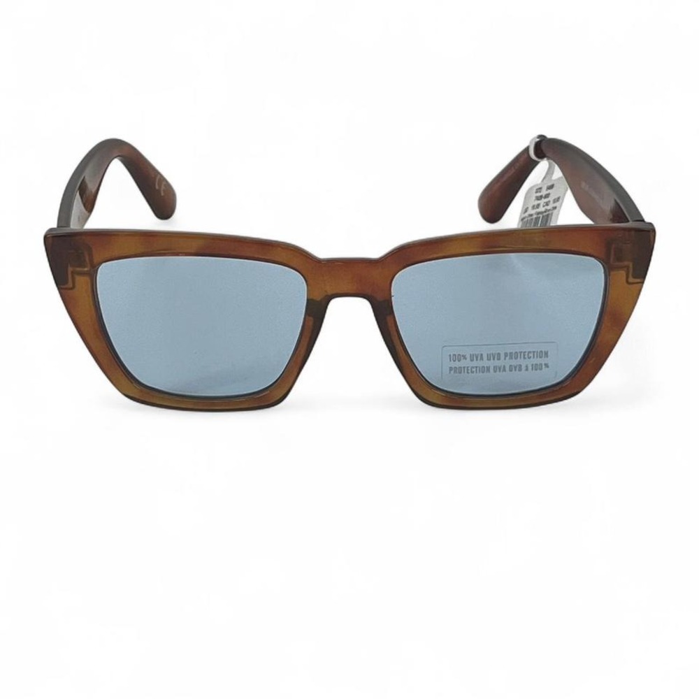 Aerie Real Good Sunglasses Blue Lens Tortoiseshell Frame NWT UV Protection